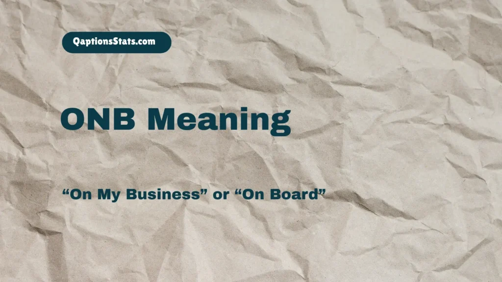 ONB Meaning