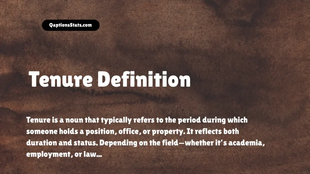 tenure-definition