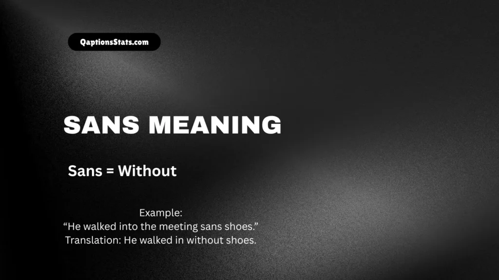 Sans Meaning in English: What It Really Means & How to Use It