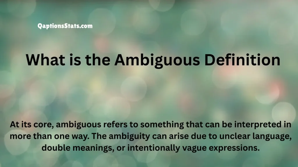 what-is-the-ambiguous-definition