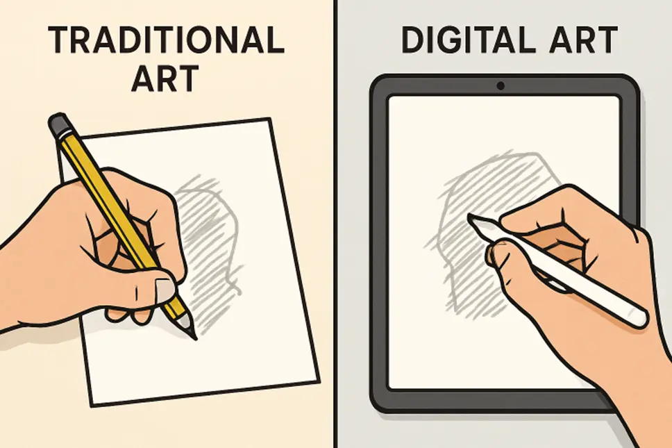 The Dual Benefits of Digital and Pencil Sketch Artistry for Creative Professionals